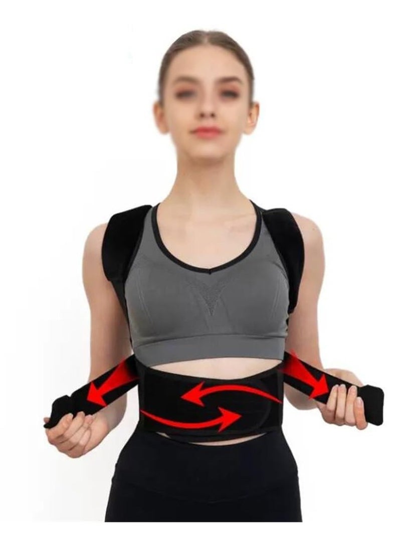 Back Posture Corrector for Women and Men with Braces and Support 3 in 1 for Back, Shoulders, Waist, Spine Pain Relief, Scoliosis and Humpback, Adjustable & Light Posture Belt (XX-Large) - Image 1