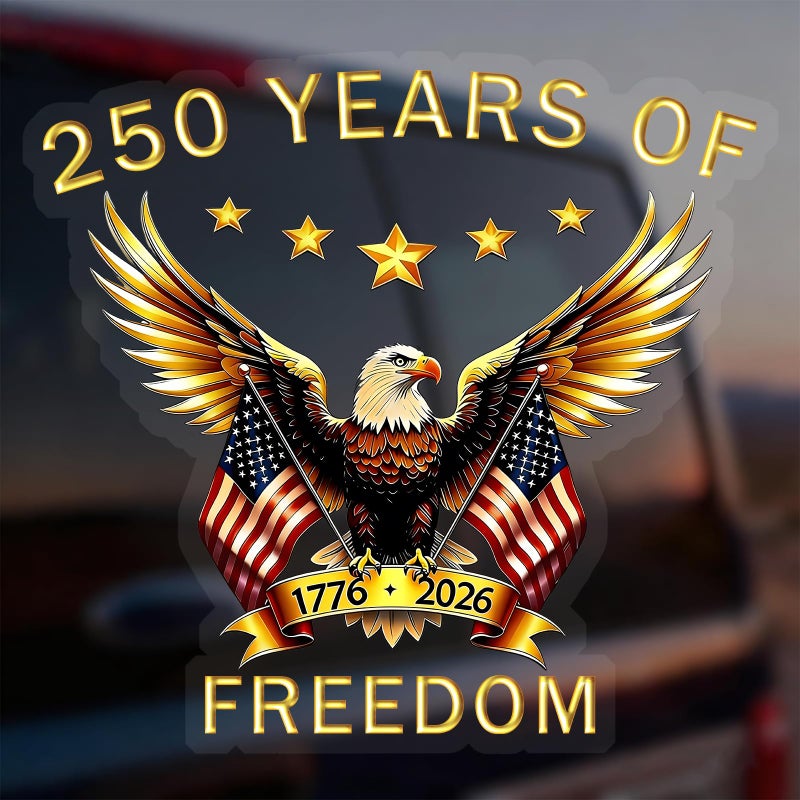 Vozekrod 250th Anniversary of America Merchandise Car Window Decal Sticker 2 Pack 17762026 Commemorative Bumper Stickers for Car Truck SUV Waterproof Vinyl Decals - Image 3