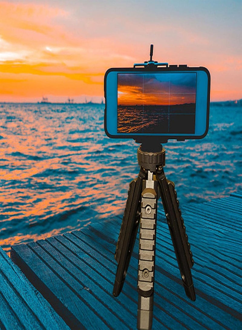 GGOOT Outdoor Camping Tripod - Compact Portable Tripod Lighting Stand - Compact Photo Video Tripod Stand Aluminum Light Tripod Stand for Phones, Camping Lights, Cameras (without Lamp) - Image 3