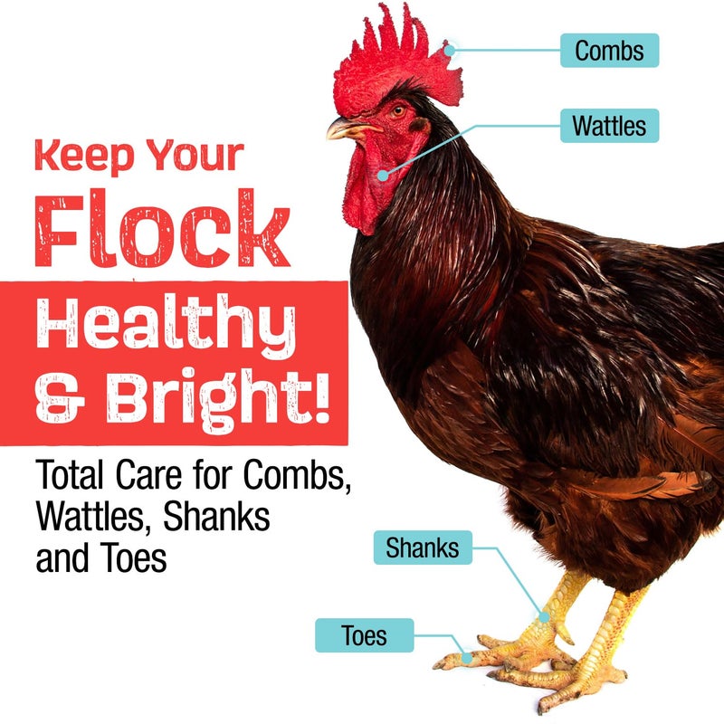 Samorillo Flock Shield Respiratory Aid for Poultry - [Made in USA] - 4oz Chicken Supplement, Rooster Booster for Respiratory System - Dropper, Spray Top Included - Safe for All Birds - Drinking Water Additive - Image 2