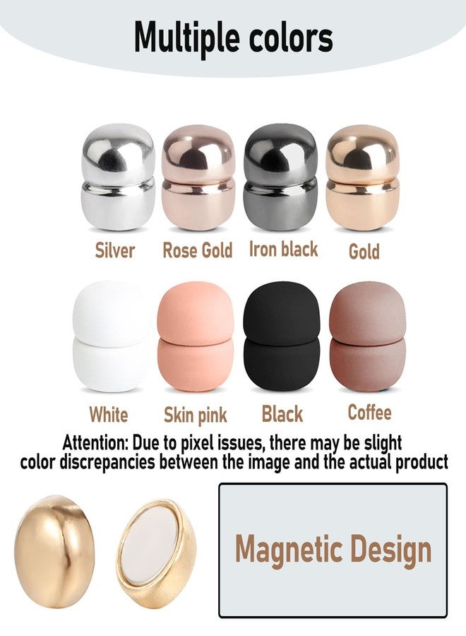 RAMONI 8 Pairs Hijab Pins, Fashionable and Elegant Magnetic Hijab Pins for Scarf, Hijab Magnets Pins for Women Stylish, Stylish Magnetic Pins for Hijab, Colorful Round Shape Strong Magnetic Hijab Pin - Image 4