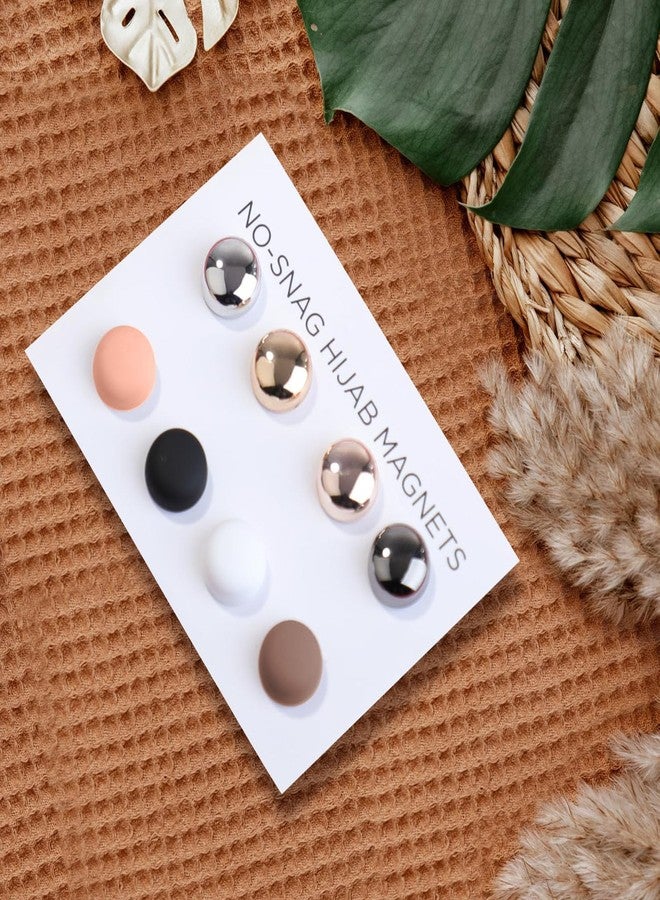 RAMONI 8 Pairs Hijab Pins, Fashionable and Elegant Magnetic Hijab Pins for Scarf, Hijab Magnets Pins for Women Stylish, Stylish Magnetic Pins for Hijab, Colorful Round Shape Strong Magnetic Hijab Pin - Image 2