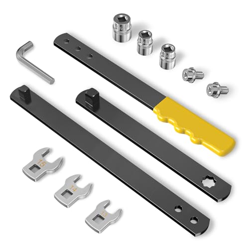 Buhobha 11PCS Universal Serpentine Belt Tool Kit, 3 Sockets (15,16,18mm) & 3 Die Wrench (13,14,15mm), Tensioner Wrench & Belt Removal Tool for Auto Repair, Maintenance & Pulley Release - Image 1