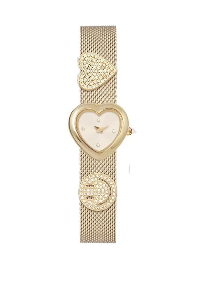 جيسيكا كارليل Jessica Carlyle Women's Casual Heart Shape Analog Watch With Interchangeable Straps, A1053G-42-A27