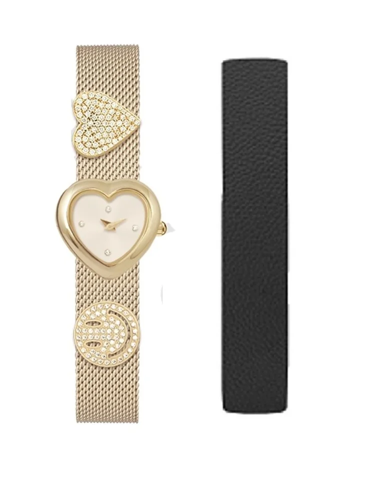 جيسيكا كارليل Jessica Carlyle Women's Casual Heart Shape Analog Watch With Interchangeable Straps, A1053G-42-A27