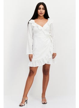 In the style Women Embroidered Mini Dress, White  - Image 2