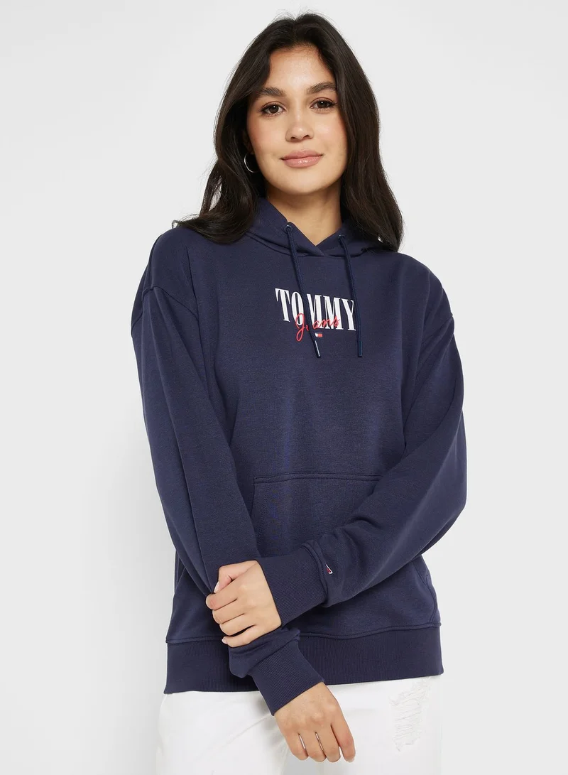 TOMMY JEANS Logo Knitted Hoodie