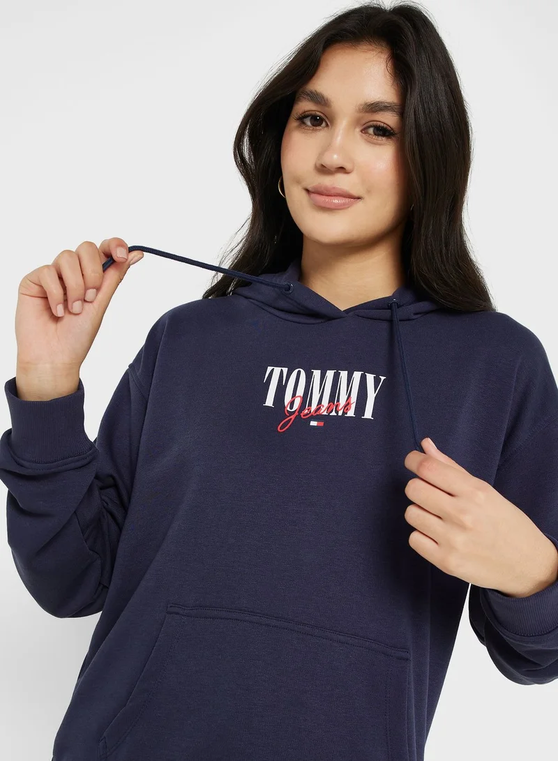 TOMMY JEANS Logo Knitted Hoodie