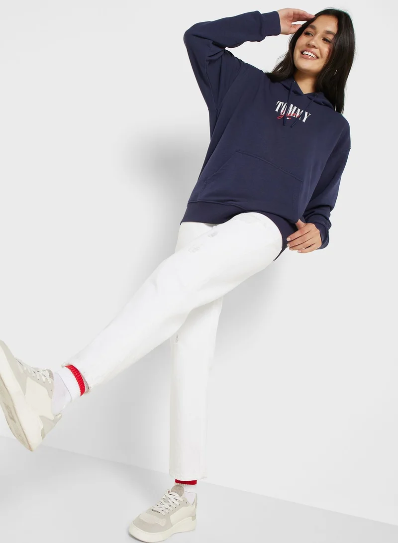 TOMMY JEANS Logo Knitted Hoodie
