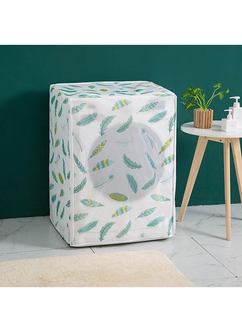 Generic PEVA Waterproof Washing Machine Cover Dustproof Zipper Feather-Roller 