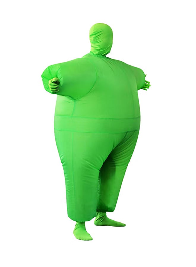 Athletiq Inflatable Costume for Adult, Air Blow Up Full Body Suit Masquerade Jumpsuit, Up Outfit for Halloween Party Cosplay Suit for Men Women, Green - Image 1