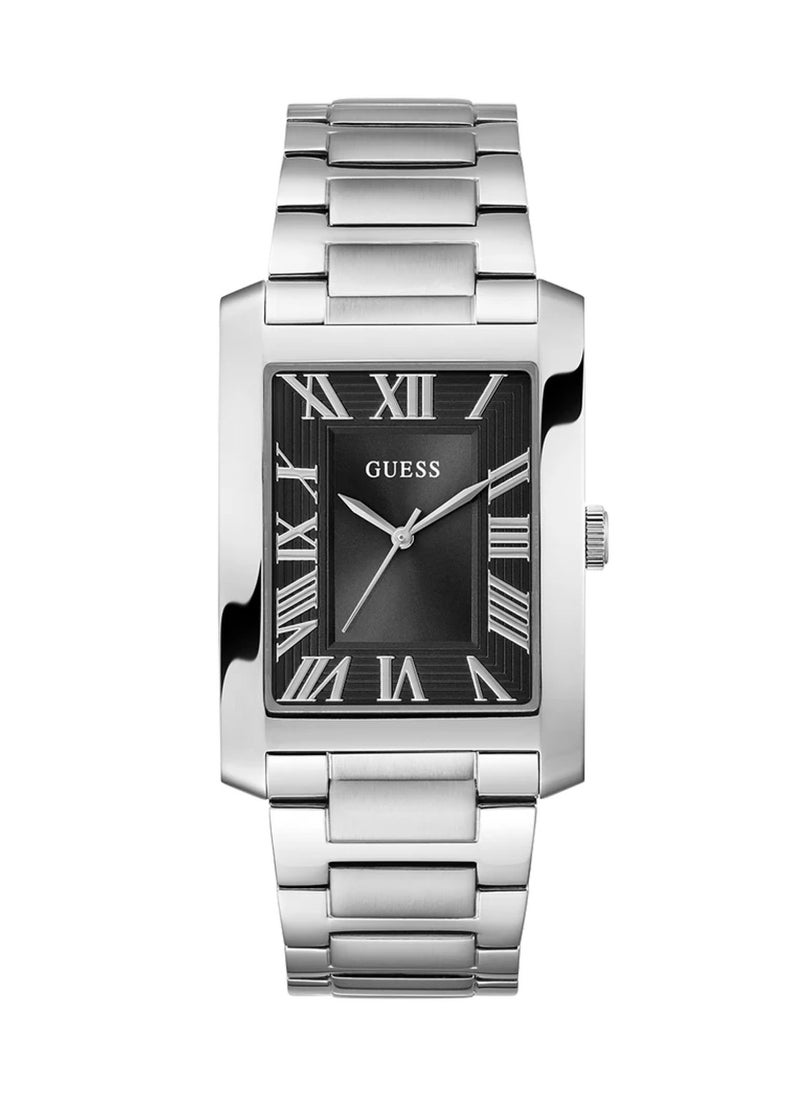 GUESS Clyde Men's Analog Quartz Silver Stainless Steel Watch GW0896G1 - 34mm  - Image 1