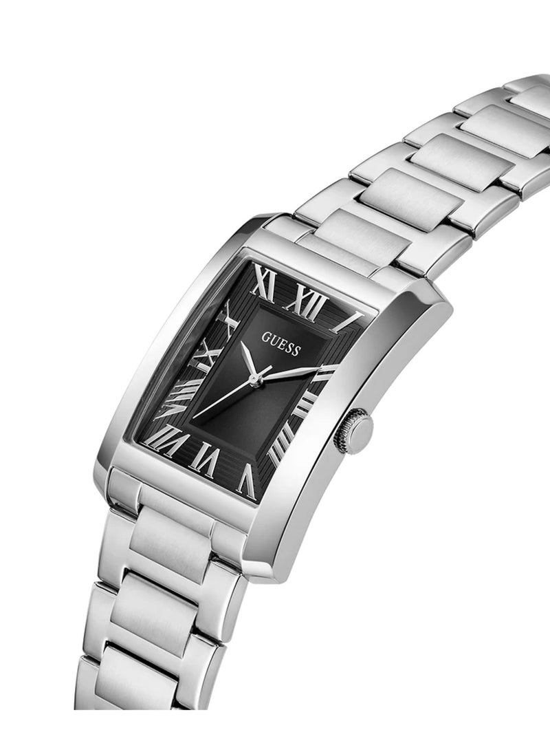 GUESS Clyde Men's Analog Quartz Silver Stainless Steel Watch GW0896G1 - 34mm  - Image 2