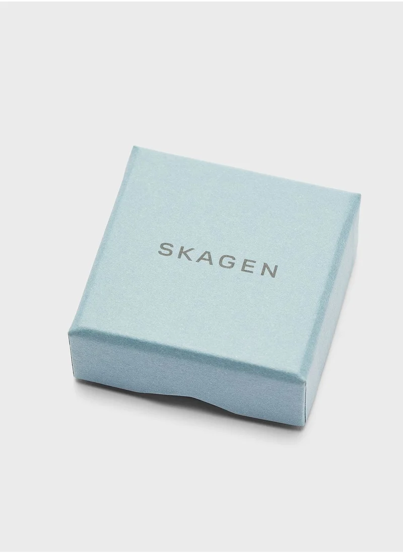 Skagen Elin Bar Bend Drop Earrings