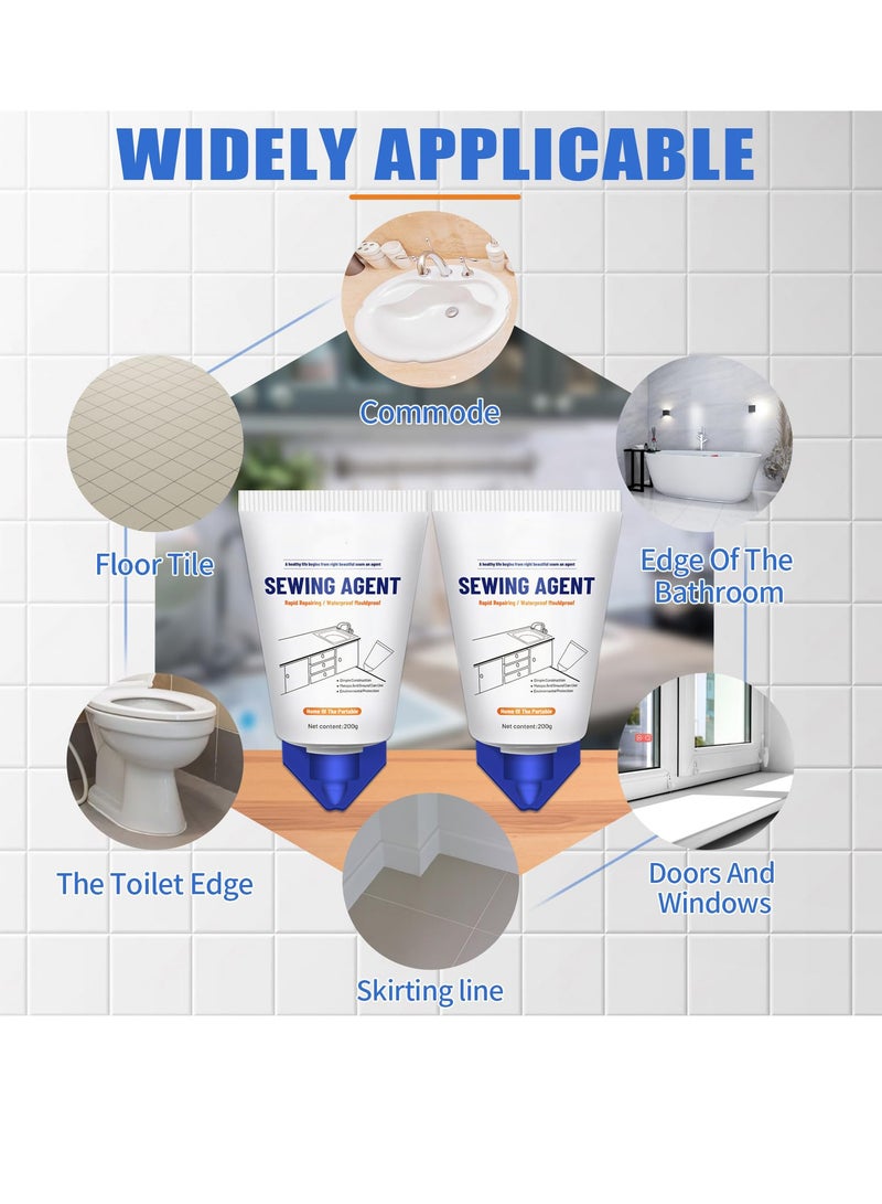 Tile Grout Paint Cement Crack Filler Grout Sealer for Shower Tile Floor Tile and More Complete Solution for Filling Cracks and Gaps in Tile Surfaces Easy and Safe to Use White  - Image 3