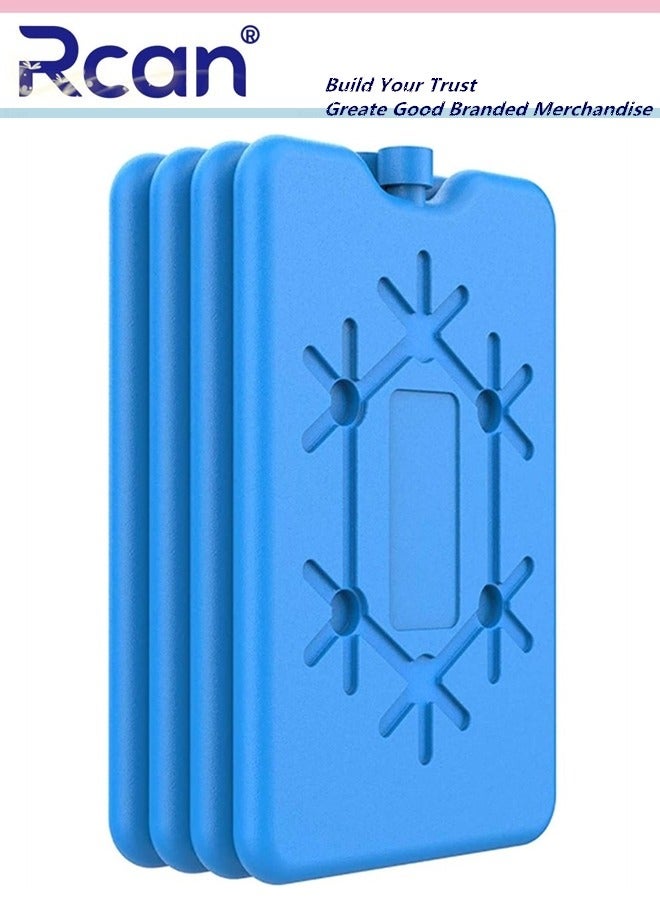 Rcan 4 Pcs Ice Packs for Lunch Box Reusable Ultra Thin Freezer Packs Long Lasting for Coolers Cooler Bag for Work School Picnic or Camping Keep Food Fresh Lightweight Design for Easy Carrying  - Image 1