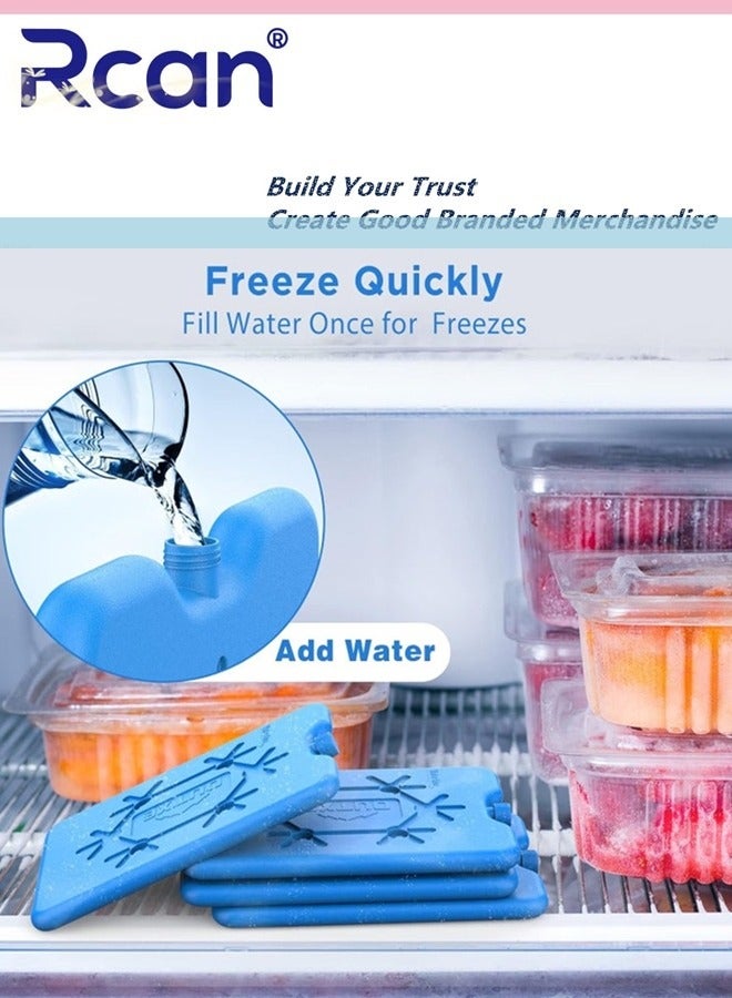 Rcan 4 Pcs Ice Packs for Lunch Box Reusable Ultra Thin Freezer Packs Long Lasting for Coolers Cooler Bag for Work School Picnic or Camping Keep Food Fresh Lightweight Design for Easy Carrying  - Image 3
