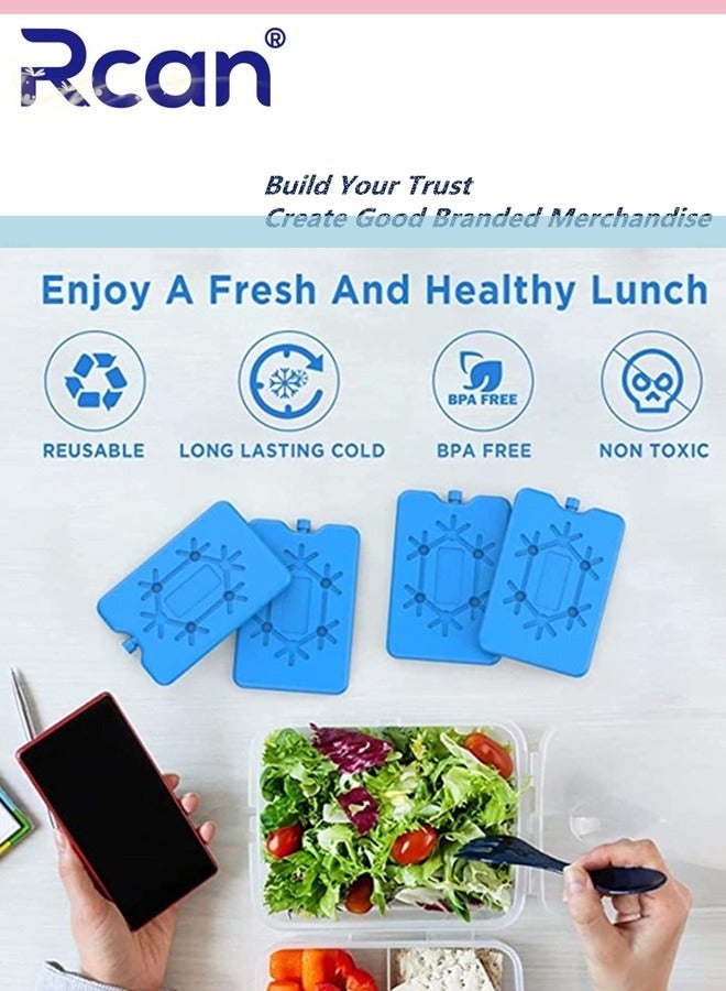 Rcan 4 Pcs Ice Packs for Lunch Box Reusable Ultra Thin Freezer Packs Long Lasting for Coolers Cooler Bag for Work School Picnic or Camping Keep Food Fresh Lightweight Design for Easy Carrying  - Image 4