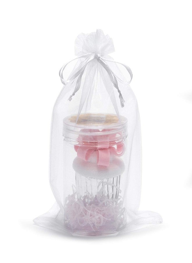 Volanic 50PCS 6X9 Inch (17X23 CM) Sheer Drawstring Organza Gift Bag for Jewelry Party Wedding Favor Candy Mini Bottle Samples Display - Image 1