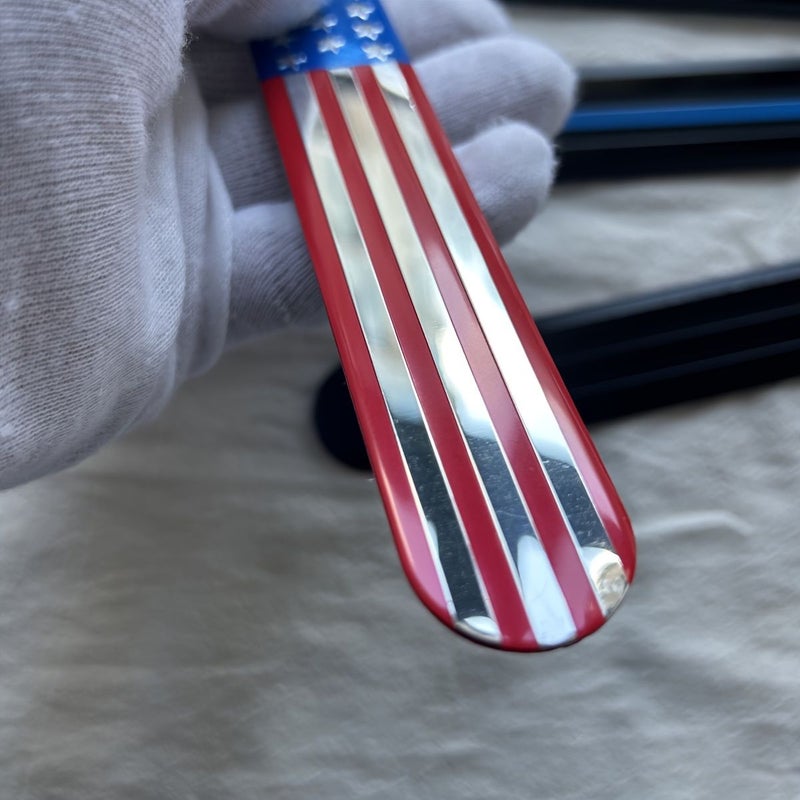 Aluminum Alloy American Flag Car Emblem Blue Red 1pc Suitable For Body Trunk Tail Side Decorative Sticker Decal - Image 5