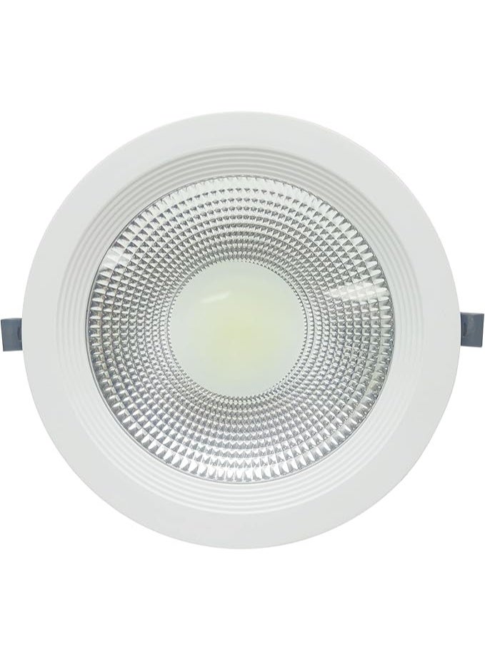 LED COB Downlight | 30W | WH | MAX Energy Saving power - 220x55mm Size, Recessed Ceiling Light Fixture – Energy Efficient, Sindex | Pure white - Image 1