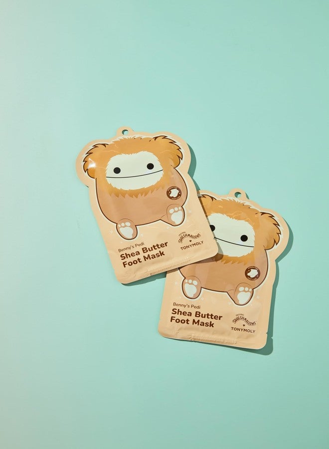 TONYMOLY x Squishmallows Benny Pedi Shea Butter Foot Mask, Hydrating & Moisturizing Foot Care, Set of 3 - Image 4