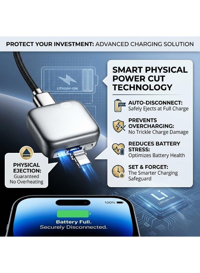 Smart Type-C Charging Adapter with Auto Disconnect Overcharge Protection for Smartphones & Tablets - Image 3