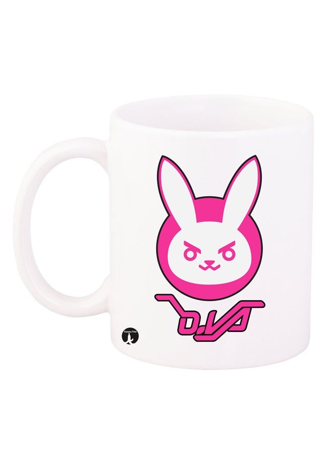 The Video Game Overwatch Design Mug White/Pink 11ounce