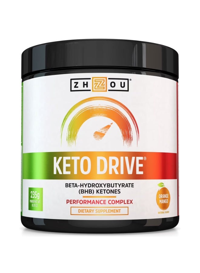 Zhou Keto Drive ORANGE MANGO 240 grams Poweder 8.29oz