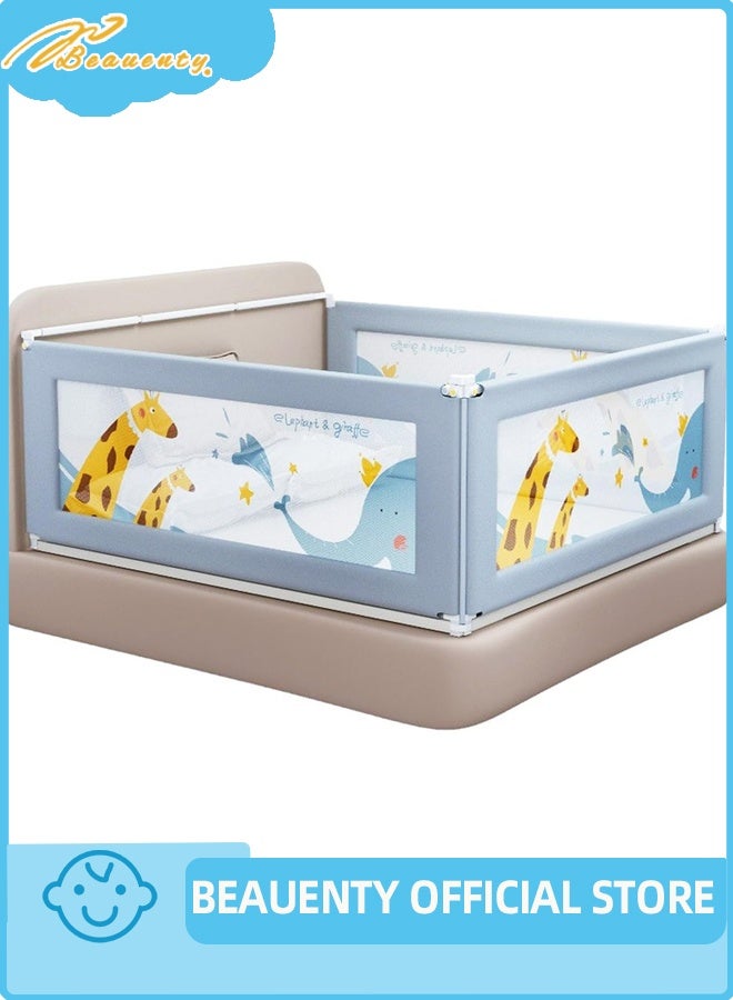 Beauenty Bed Rail for Toddlers,Foldable&Height Adjustable Baby Safety Bed Protector Fence,One Side Bed Side Rails for Baby Toddlers Safety,2 Minutes Quick Assembly for Single bed,Twin Size Bed - Image 1