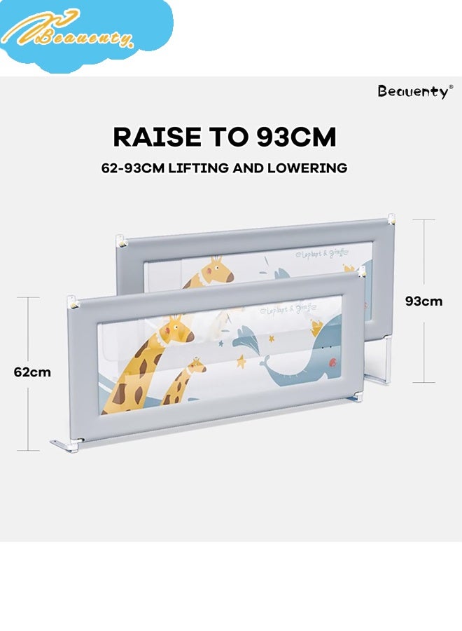 Beauenty Bed Rail for Toddlers,Foldable&Height Adjustable Baby Safety Bed Protector Fence,One Side Bed Side Rails for Baby Toddlers Safety,2 Minutes Quick Assembly for Single bed,Twin Size Bed - Image 5