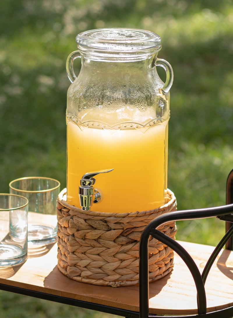 ألبرتو موزع مشروبات زجاج مع سلة 3100 مل - Image 2