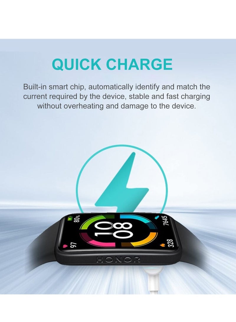 Charger Compatible with Huawei Watch Fit USB Charging Cable Cord Base Dock Charger Adapter Stand For Huawei Band 6/7/8 smartwatch (Black) - Image 5