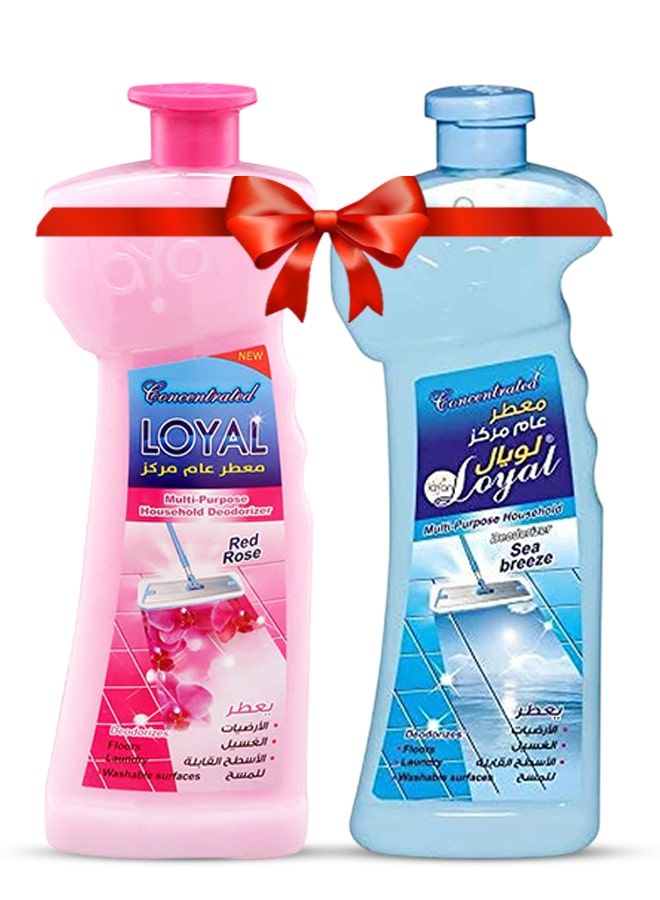 لويال معطر جو متعدد الاستخدامات، 2 × 700 مل، برائحة الورد الأحمر ونسيم البحر