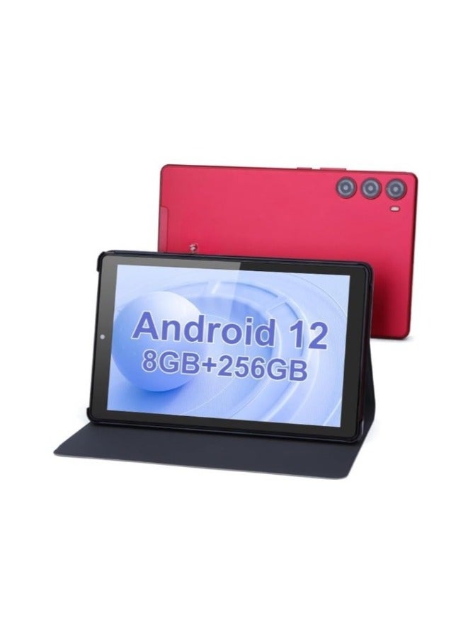 ريبنيو كمبيوتر لوحي ذكي مقاس 9 بوصات يعمل بنظام Android Kids Tab IPS وشاشة SIM واحدة 5G LTE وذاكرة وصول عشوائي 8 جيجابايت وذاكرة قراءة فقط 256 جيجابايت وواي فاي Zoom وTiktok مدعوم بحافظة واقية (أحمر) - Image 1