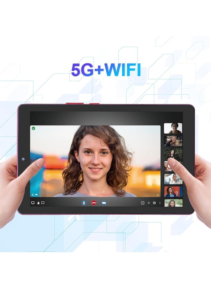 ريبنيو كمبيوتر لوحي ذكي مقاس 9 بوصات يعمل بنظام Android Kids Tab IPS وشاشة SIM واحدة 5G LTE وذاكرة وصول عشوائي 8 جيجابايت وذاكرة قراءة فقط 256 جيجابايت وواي فاي Zoom وTiktok مدعوم بحافظة واقية (أحمر) - Image 3