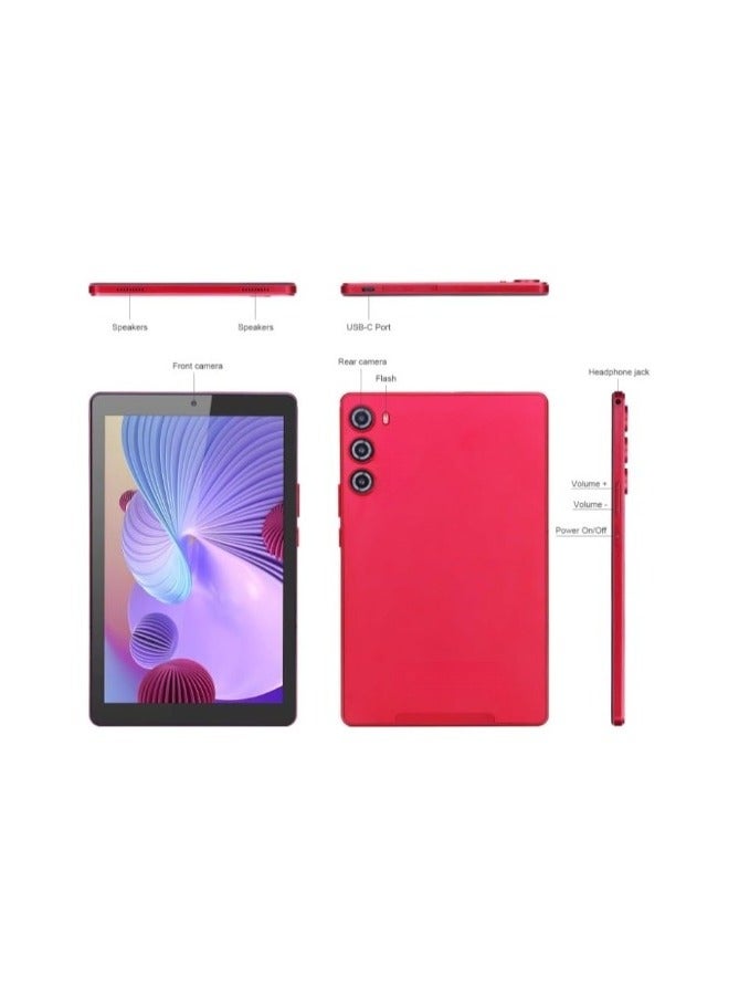 ريبنيو كمبيوتر لوحي ذكي مقاس 9 بوصات يعمل بنظام Android Kids Tab IPS وشاشة SIM واحدة 5G LTE وذاكرة وصول عشوائي 8 جيجابايت وذاكرة قراءة فقط 256 جيجابايت وواي فاي Zoom وTiktok مدعوم بحافظة واقية (أحمر) - Image 5