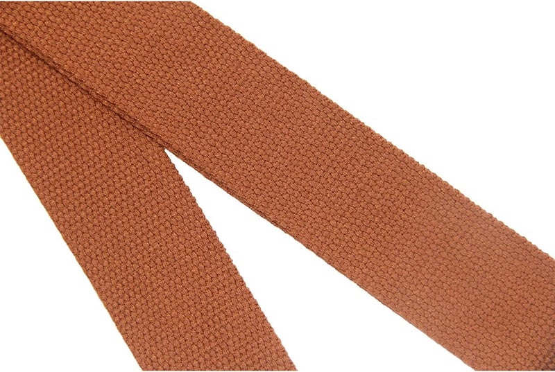 Duwi Wide Handbag&Purse Strap Jacquard Woven Guitar Style Multicolor Replacement Strap Canvas Adjustable Crossbody Bag Strap, Brown，solid Color, 35.5"~ 53.5" (L) x 2" - Image 3