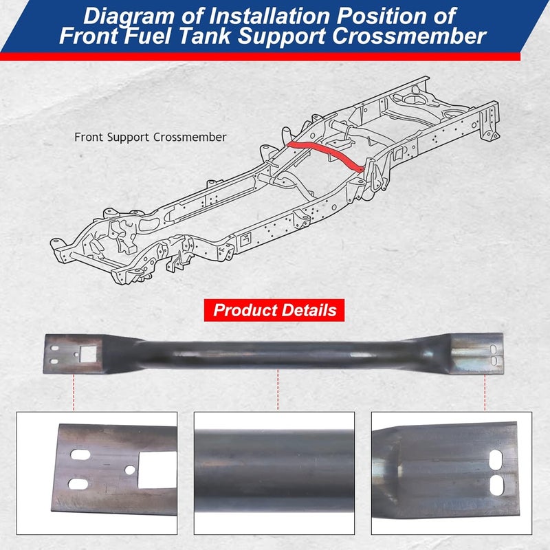 ELITEWILL Upgrade Front Fuel Tank Support Crossmember with OEM Bracket for 1998-2017 Chevy Silverado & GMC Sierra - Image 2