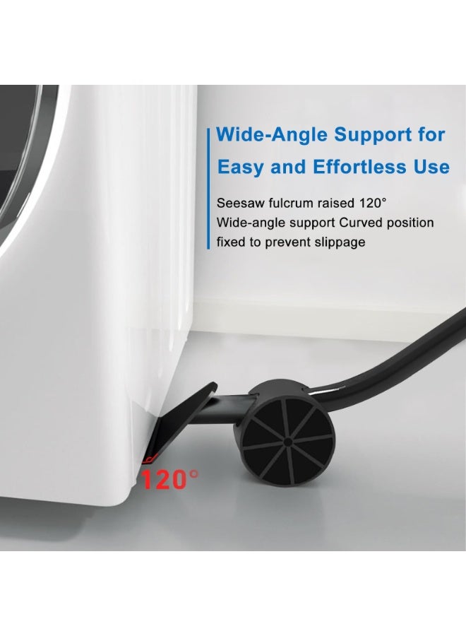 YelaJoy Furniture Dolly with 4 Wheels & Extended Pry Bar - 360° Rotating Heavy Duty Furniture Moving Tool Set for Sofa, Bed, Cabinet (750lb Capacity, Includes Storage Bag, Gloves, Non-Slip Pads) - Image 3