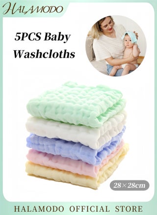 5PCS Baby Bath Towel Set Soft Washcloths Newborn Face Towel Cotton Absorbent Towel Drool Towel Newborn Essentials Shower Gift for Newborn & Infant & Toddler - pzsku/ZBCB754C6CFA47B4DEC14Z/45/_/1736921010/e7b74627-8e35-4968-ad73-3cb559d3a440