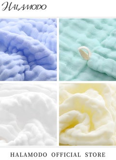 HALAMODO 5PCS Baby Bath Towel Set Soft Washcloths Newborn Face Towel Cotton Absorbent Towel Drool Towel Newborn Essentials Shower Gift for Newborn & Infant & Toddler  - Image 3