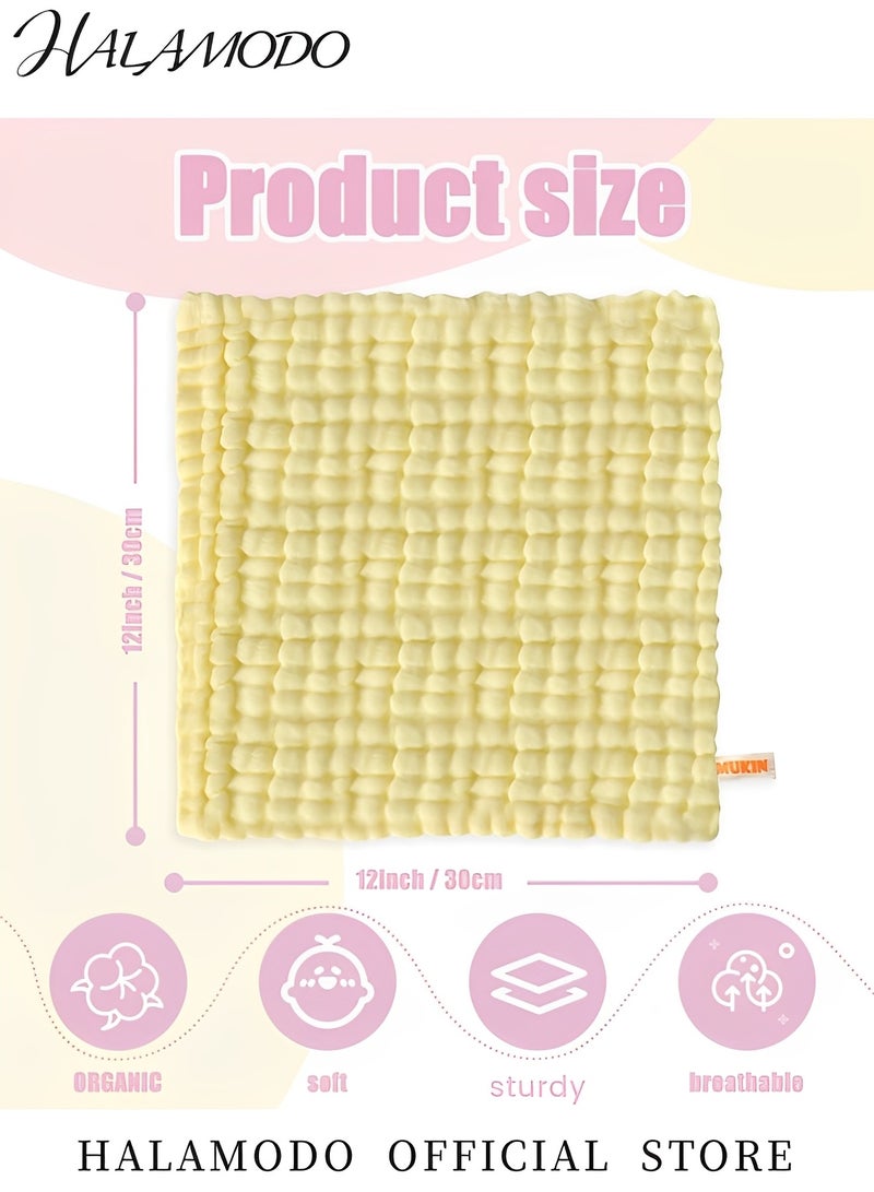 5PCS Baby Bath Towel Set Soft Washcloths Newborn Face Towel Cotton Absorbent Towel Drool Towel Newborn Essentials Shower Gift for Newborn & Infant & Toddler