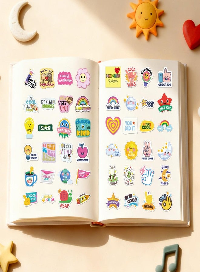 Eclazul Vision Board Supplies Stickers - 100 Pcs Cute Cartoon Waterproof Decals Bulk for Kids Teachers Students, Motivational Positive Gifts for Classroom Scrapbook Journal Book Planner Water Bottle - Image 2