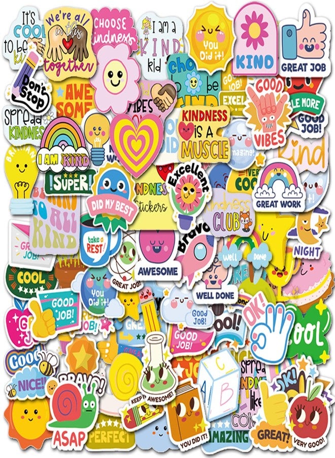 Eclazul Vision Board Supplies Stickers - 100 Pcs Cute Cartoon Waterproof Decals Bulk for Kids Teachers Students, Motivational Positive Gifts for Classroom Scrapbook Journal Book Planner Water Bottle - Image 1