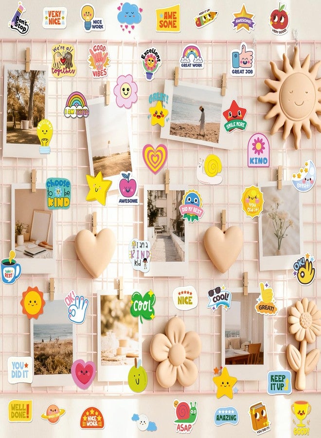 Eclazul Vision Board Supplies Stickers - 100 Pcs Cute Cartoon Waterproof Decals Bulk for Kids Teachers Students, Motivational Positive Gifts for Classroom Scrapbook Journal Book Planner Water Bottle - Image 3
