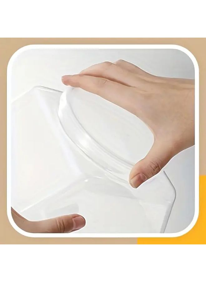 1pc Hexagon Plastic Candy Jar With Lid And Spoon Cookie Jar Transparent Hexagon Candy Container 28.74oz For Snacks Cookies Dog Food Crafts Sewing Supplies Coffee Pods Laundry Bag Transparent Lid - Image 4