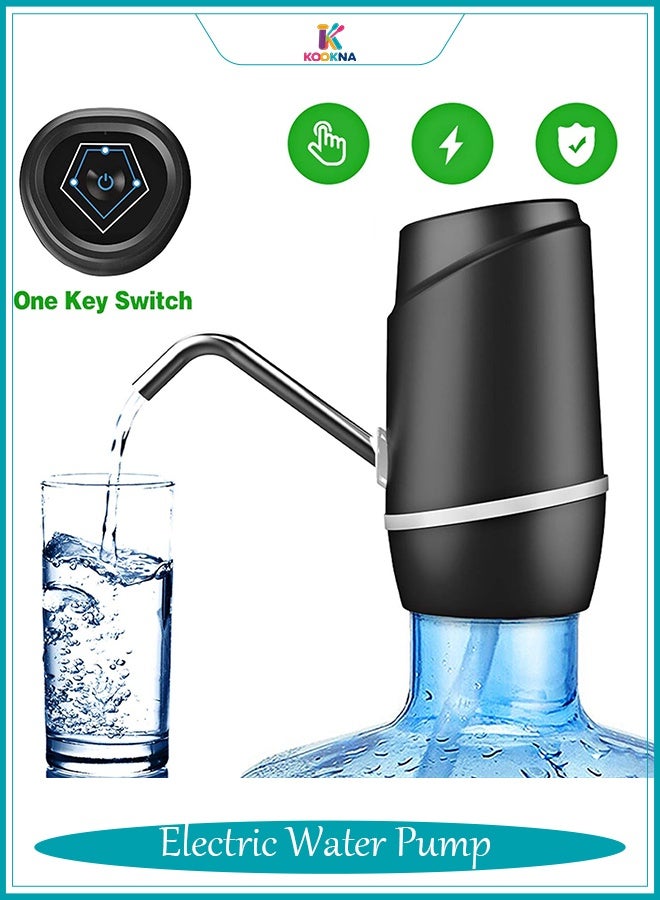 KOOKNA Electric Water Dispenser, Water Pump for 2-5 Gallon Bottles, Automatic Electric Water Pump for Home and Outdoor, USB Rechargeable Drinking Water Pump, Portable Water Dispenser - Image 1