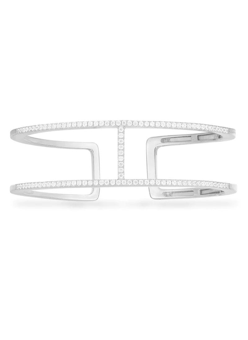 MONACO - APM Monaco Double Line Paved Cuff for Women AB3389OX - Image 1