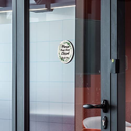 FTONENI Please Keep Door Closed Sign for House, Front Door Thank You Sign for Indoor/Outdoor Home, Office or Business Use, 4" x 5" (with Strong Adhesive Tape) - PMB019 Multicolor - Image 4